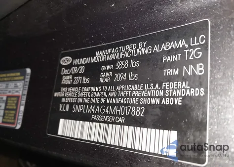 2021 Hyundai Elantra Sel from USA, damaged, VIN 5NPLM4AG4MH017882